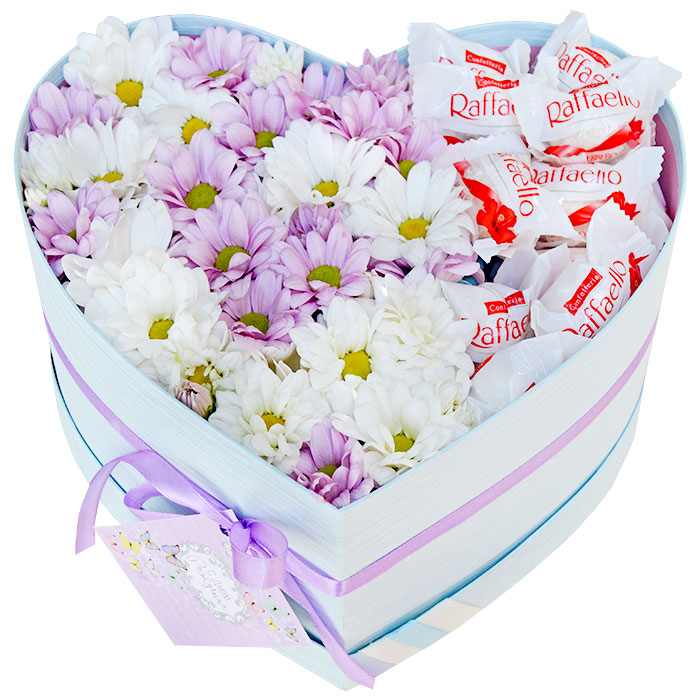Коробка Хризантемы и конфеты